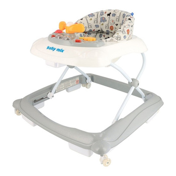 baby mix chodzik z kierownicą i silikonowymi kółkami