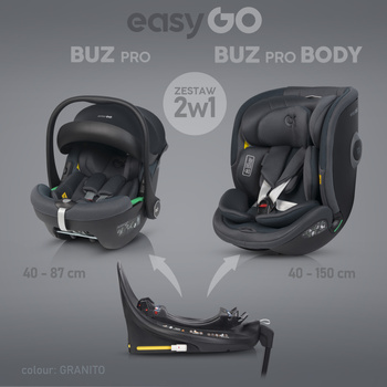 easy go buz pro / buz pro body zestaw fotelików samochodowych 2w1